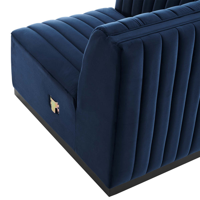 Conjure Channel Tufted Performance Velvet Left Corner Chair - view 24