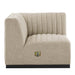 Conjure Channel Tufted Upholstered Fabric Left Corner Chair - in lifestyle setting
