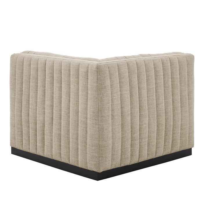 Conjure Channel Tufted Upholstered Fabric Left Corner Chair - view 5