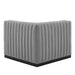Conjure Channel Tufted Upholstered Fabric Left Corner Chair - view 11