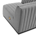 Conjure Channel Tufted Upholstered Fabric Left Corner Chair - view 12