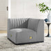 Conjure Channel Tufted Upholstered Fabric Left Corner Chair - view 7