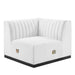 Conjure Channel Tufted Upholstered Fabric Left Corner Chair - view 14