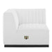 Conjure Channel Tufted Upholstered Fabric Left Corner Chair - view 16