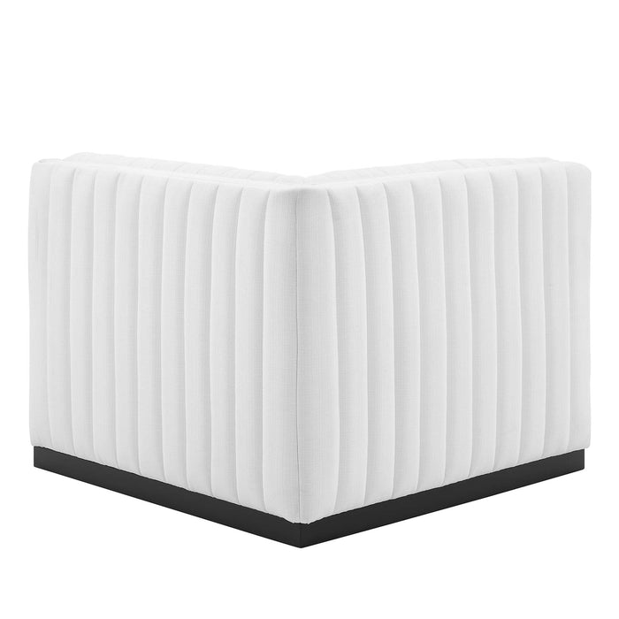 Conjure Channel Tufted Upholstered Fabric Left Corner Chair - view 17