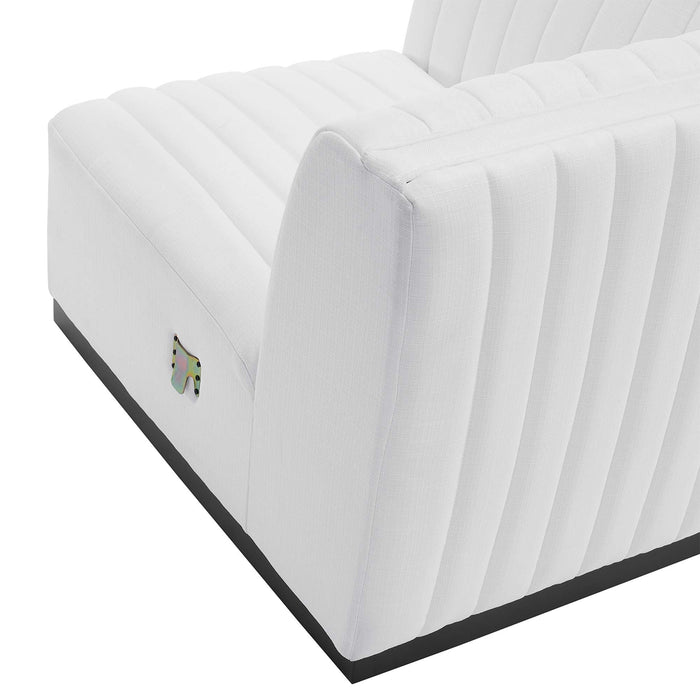Conjure Channel Tufted Upholstered Fabric Left Corner Chair - view 18