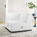 Conjure Channel Tufted Upholstered Fabric Left Corner Chair - view 13