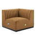 Conjure Channel Tufted Performance Velvet Right Corner Chair - alternate angle view