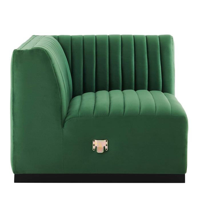 Conjure Channel Tufted Performance Velvet Right Corner Chair - view 10