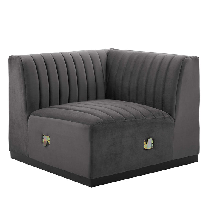 Conjure Channel Tufted Performance Velvet Right Corner Chair - view 14