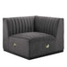 Conjure Channel Tufted Performance Velvet Right Corner Chair - view 14