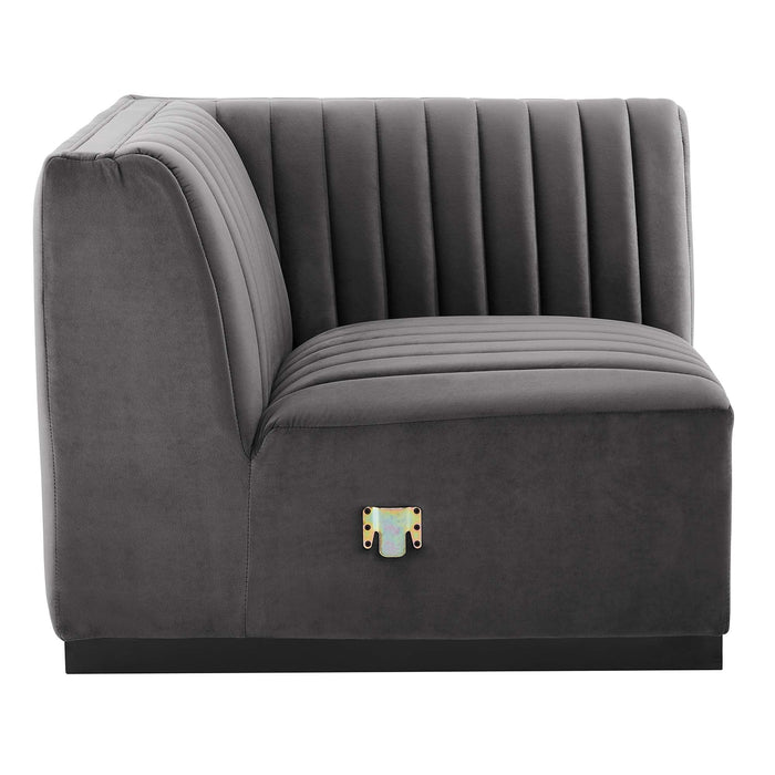 Conjure Channel Tufted Performance Velvet Right Corner Chair - view 16
