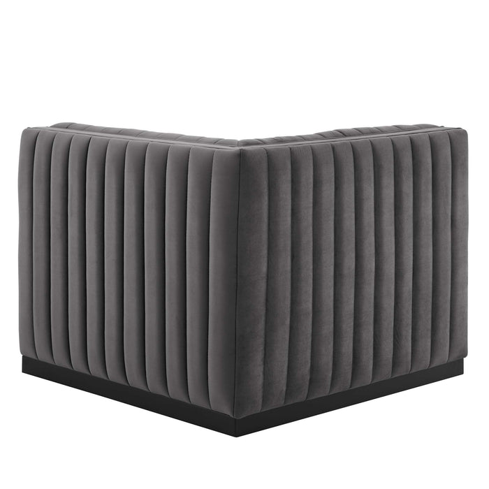 Conjure Channel Tufted Performance Velvet Right Corner Chair - view 17