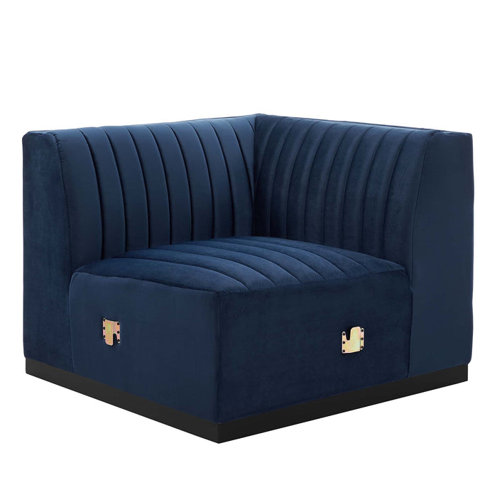 Conjure Channel Tufted Performance Velvet Right Corner Chair - view 20