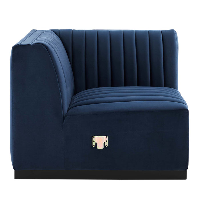 Conjure Channel Tufted Performance Velvet Right Corner Chair - view 22