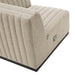 Conjure Channel Tufted Upholstered Fabric Right Corner Chair - view 6