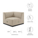 Conjure Channel Tufted Upholstered Fabric Right Corner Chair - detail close-up