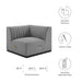 Conjure Channel Tufted Upholstered Fabric Right Corner Chair - view 9