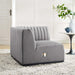 Conjure Channel Tufted Upholstered Fabric Right Corner Chair - view 7