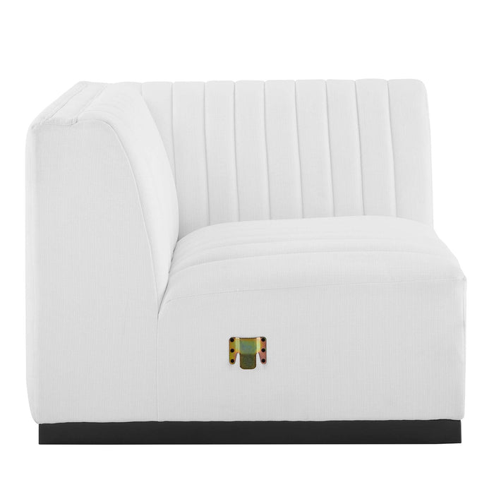 Conjure Channel Tufted Upholstered Fabric Right Corner Chair - view 16