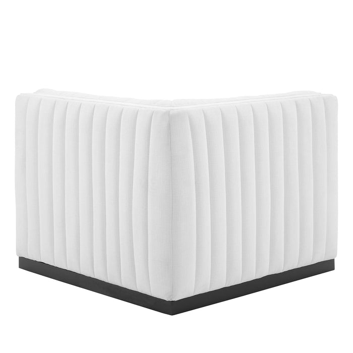 Conjure Channel Tufted Upholstered Fabric Right Corner Chair - view 17