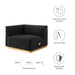 Conjure Channel Tufted Performance Velvet Left-Arm Chair - detail close-up