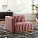 Conjure Channel Tufted Performance Velvet Left-Arm Chair - view 7