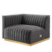 Conjure Channel Tufted Performance Velvet Left-Arm Chair - view 14
