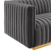 Conjure Channel Tufted Performance Velvet Left-Arm Chair - view 18