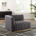 Conjure Channel Tufted Performance Velvet Left-Arm Chair - view 13