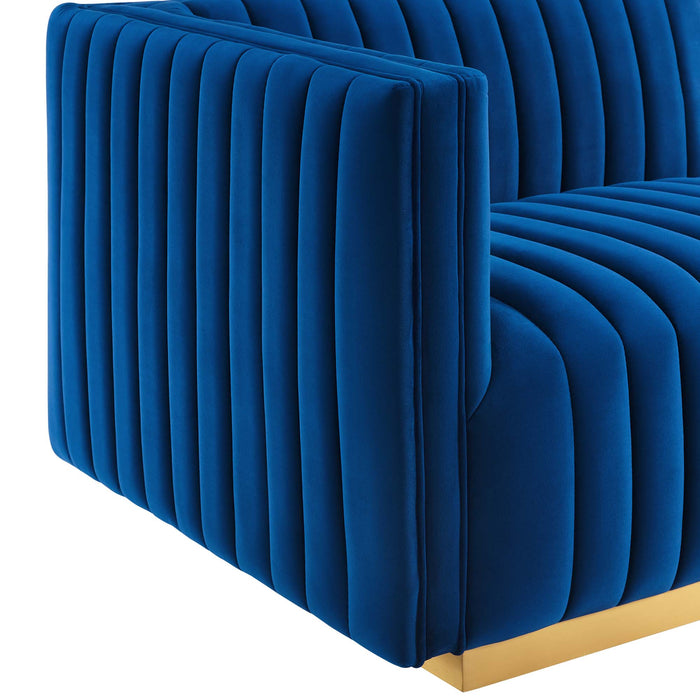 Conjure Channel Tufted Performance Velvet Left-Arm Chair - view 24
