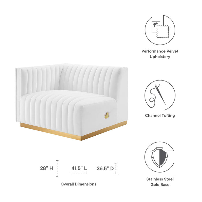 Conjure Channel Tufted Performance Velvet Left-Arm Chair - view 27