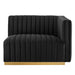 Conjure Channel Tufted Performance Velvet Right-Arm Chair - view 5