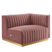 Conjure Channel Tufted Performance Velvet Right-Arm Chair - view 8