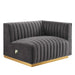 Conjure Channel Tufted Performance Velvet Right-Arm Chair - view 14