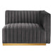 Conjure Channel Tufted Performance Velvet Right-Arm Chair - view 17