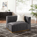 Conjure Channel Tufted Performance Velvet Right-Arm Chair - view 13