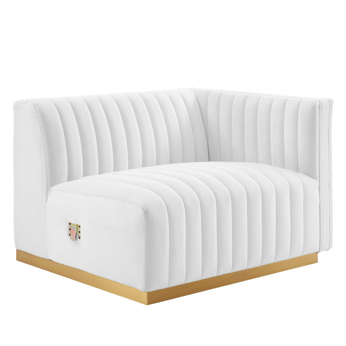 Conjure Channel Tufted Performance Velvet Right-Arm Chair - view 26