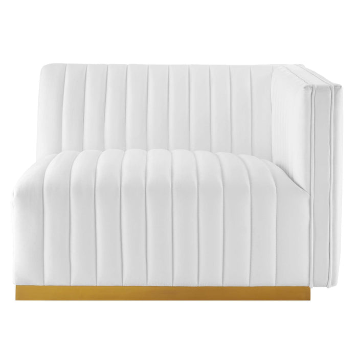Conjure Channel Tufted Performance Velvet Right-Arm Chair - view 29