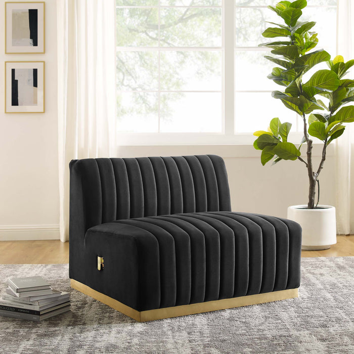 Conjure Channel Tufted Performance Velvet Armless Chair - Modway \living\sectionals