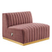 Conjure Channel Tufted Performance Velvet Armless Chair - view 9