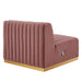 Conjure Channel Tufted Performance Velvet Armless Chair - view 12