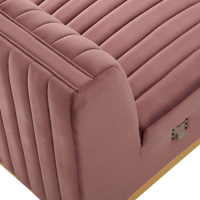 Conjure Channel Tufted Performance Velvet Armless Chair - view 14