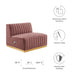 Conjure Channel Tufted Performance Velvet Armless Chair - view 10