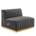 Conjure Channel Tufted Performance Velvet Armless Chair - view 16