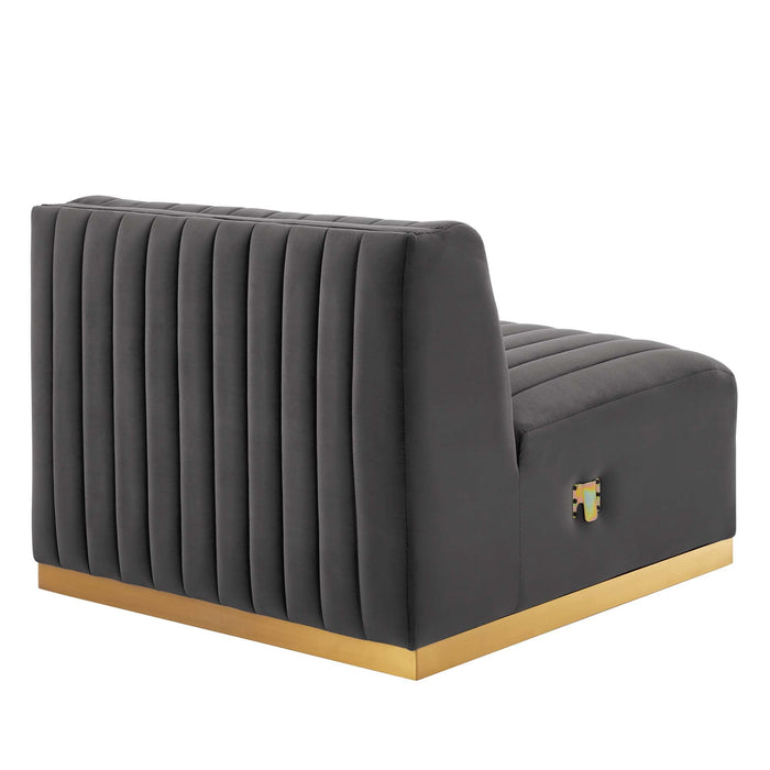 Conjure Channel Tufted Performance Velvet Armless Chair - view 19