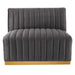 Conjure Channel Tufted Performance Velvet Armless Chair - view 20