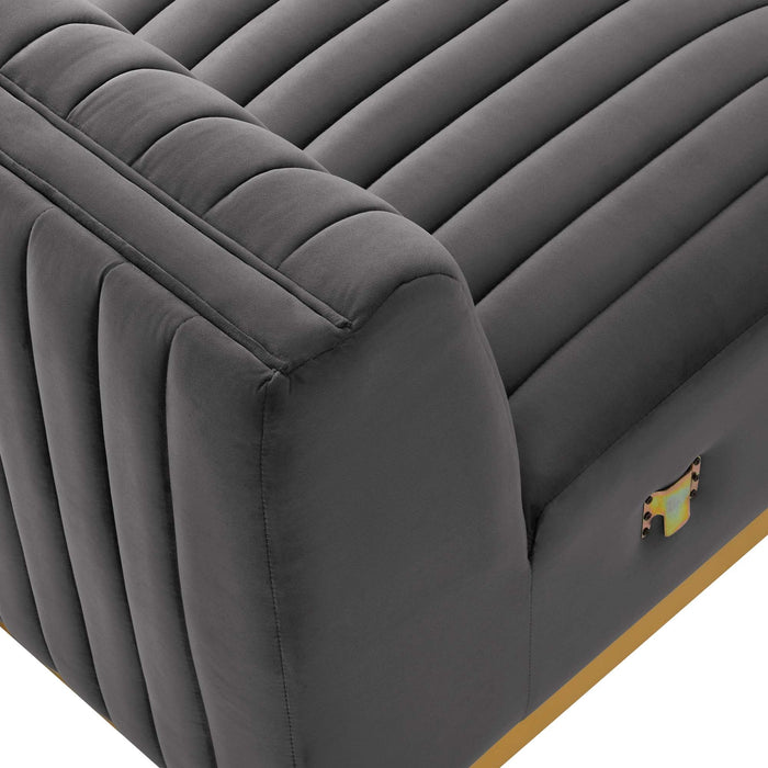 Conjure Channel Tufted Performance Velvet Armless Chair - view 21