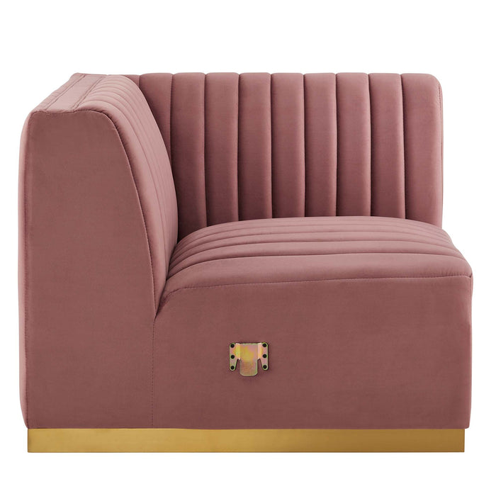 Conjure Channel Tufted Performance Velvet Right Corner Chair - view 10