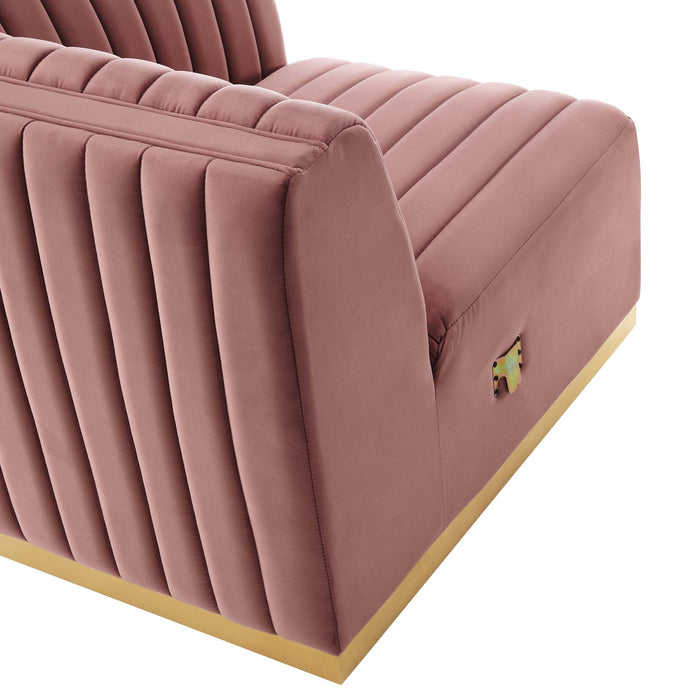 Conjure Channel Tufted Performance Velvet Right Corner Chair - view 12